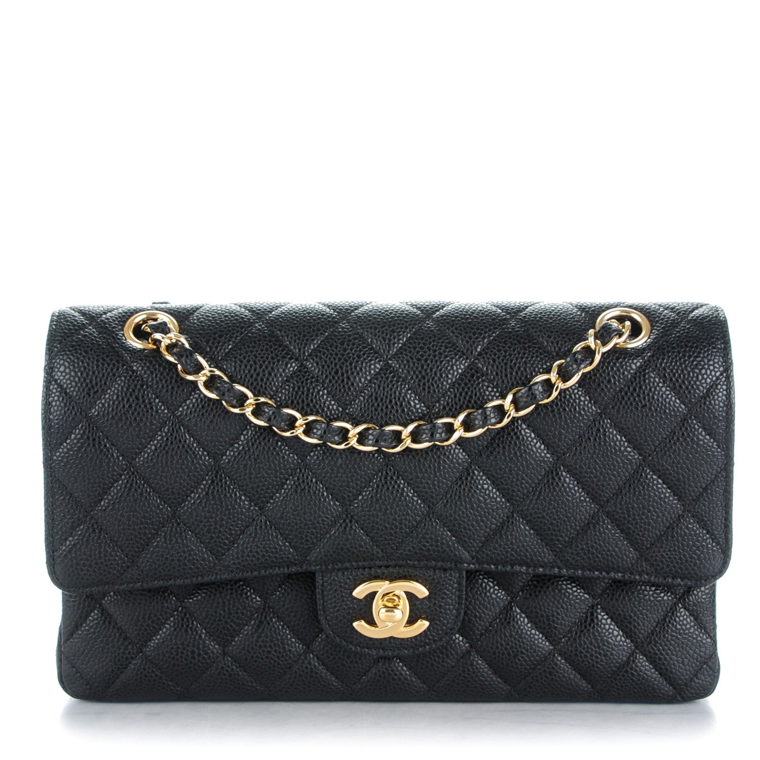 Chanel Caviar Quilted Medium Double Flap Black 1 of 8