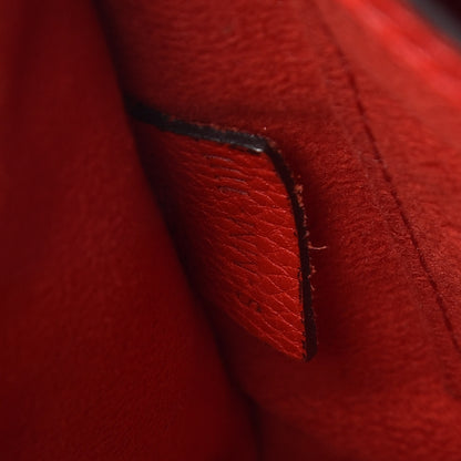 Celine Drummed Calfskin Nano Luggage Coquelicot 9 of 14