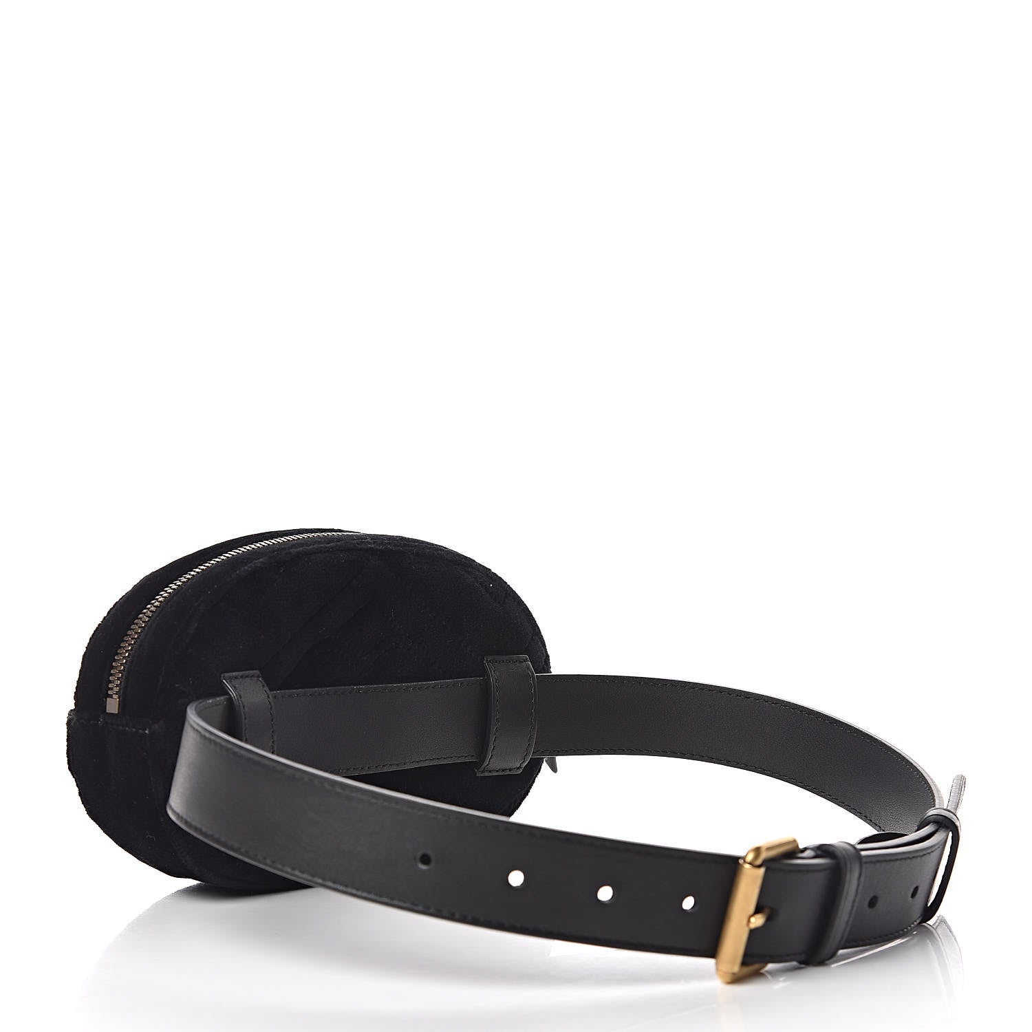 Gucci Velvet Matelasse Marquise Crystals GG Marmont Belt Bag 75 30 Black 3 of 11