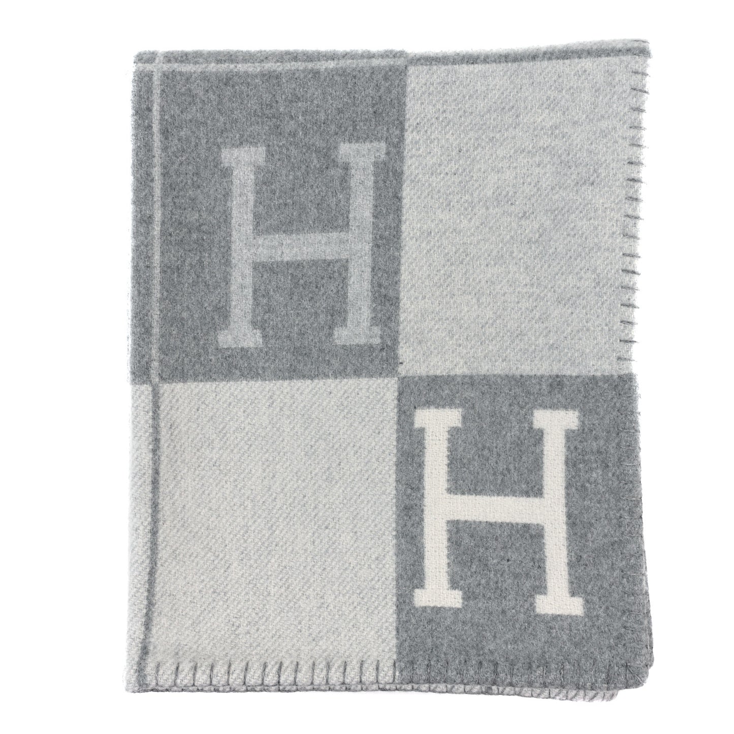Wool Cashmere Avalon III Blanket Ecru Gris Clair