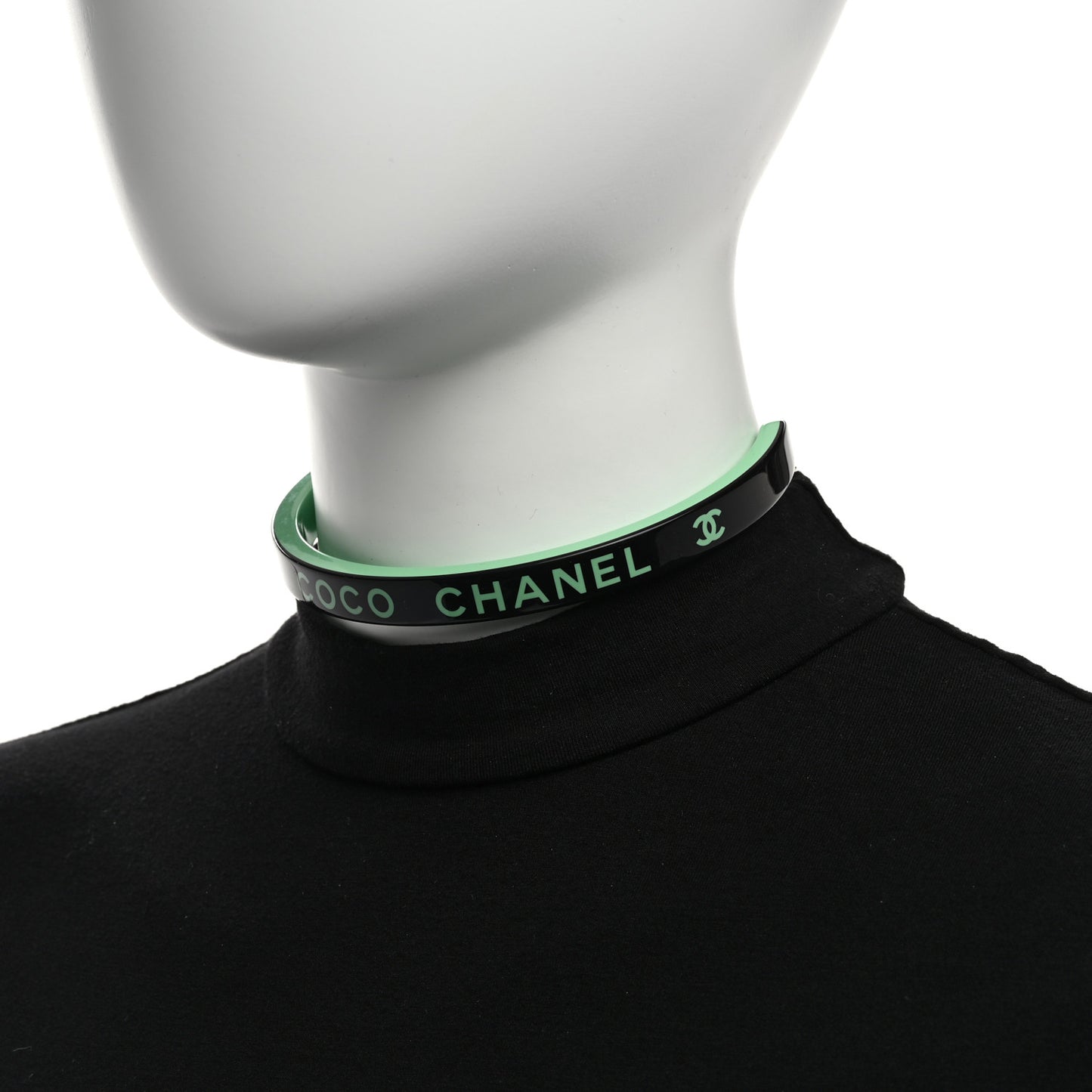 Resin Logo Choker Green Black