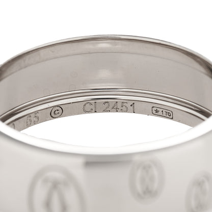 Cartier 18K White Gold 8mm Happy Birthday Band Ring 65 11.25 5 of 6
