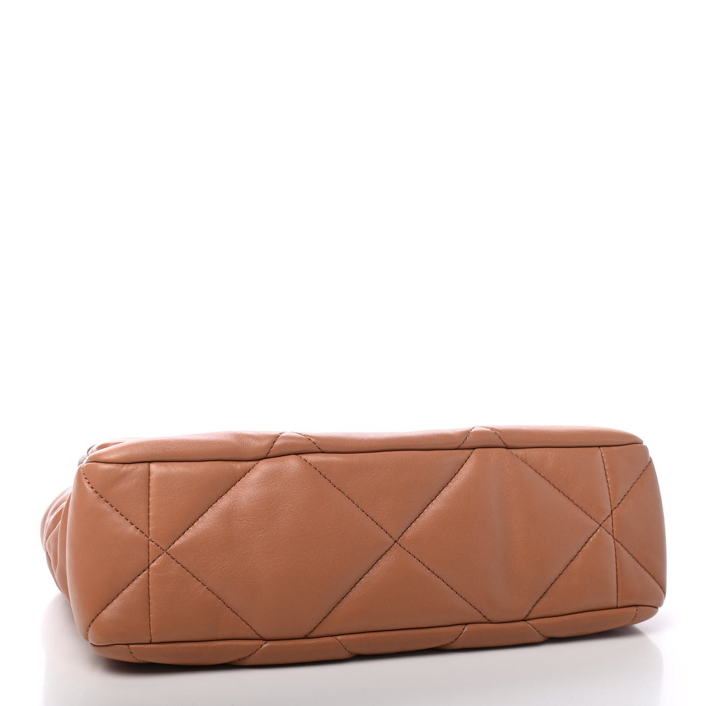 Lambskin Quilted Large Chanel 19 Flap Brown