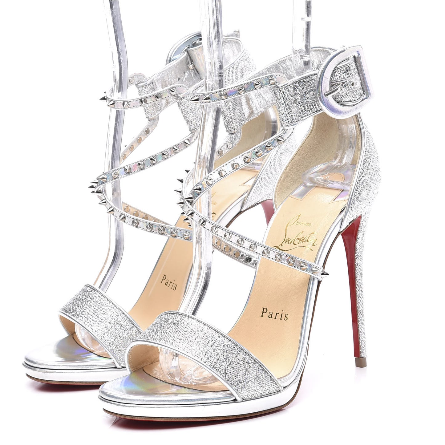 Lurex Specchio Choca Lux 120 Sandals 37 Silver