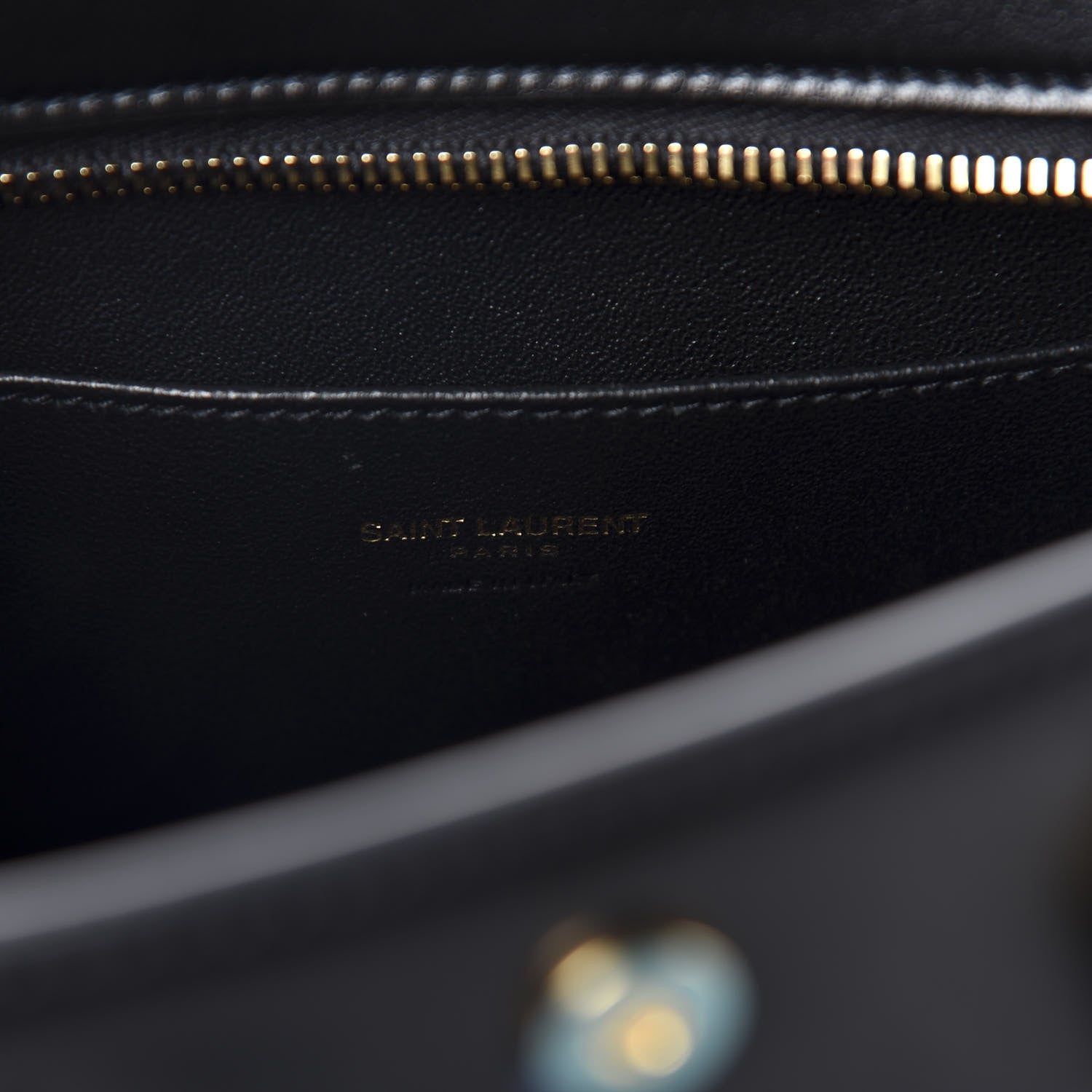 Saint Laurent Calfskin Monogram Baby Cabas Black 8 of 9
