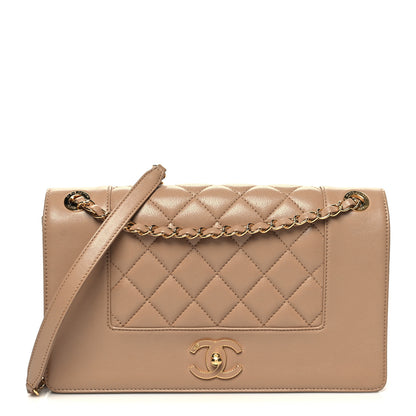 Chanel Sheepskin Quilted Vintage Mademoiselle Flap Beige 1 of 11
