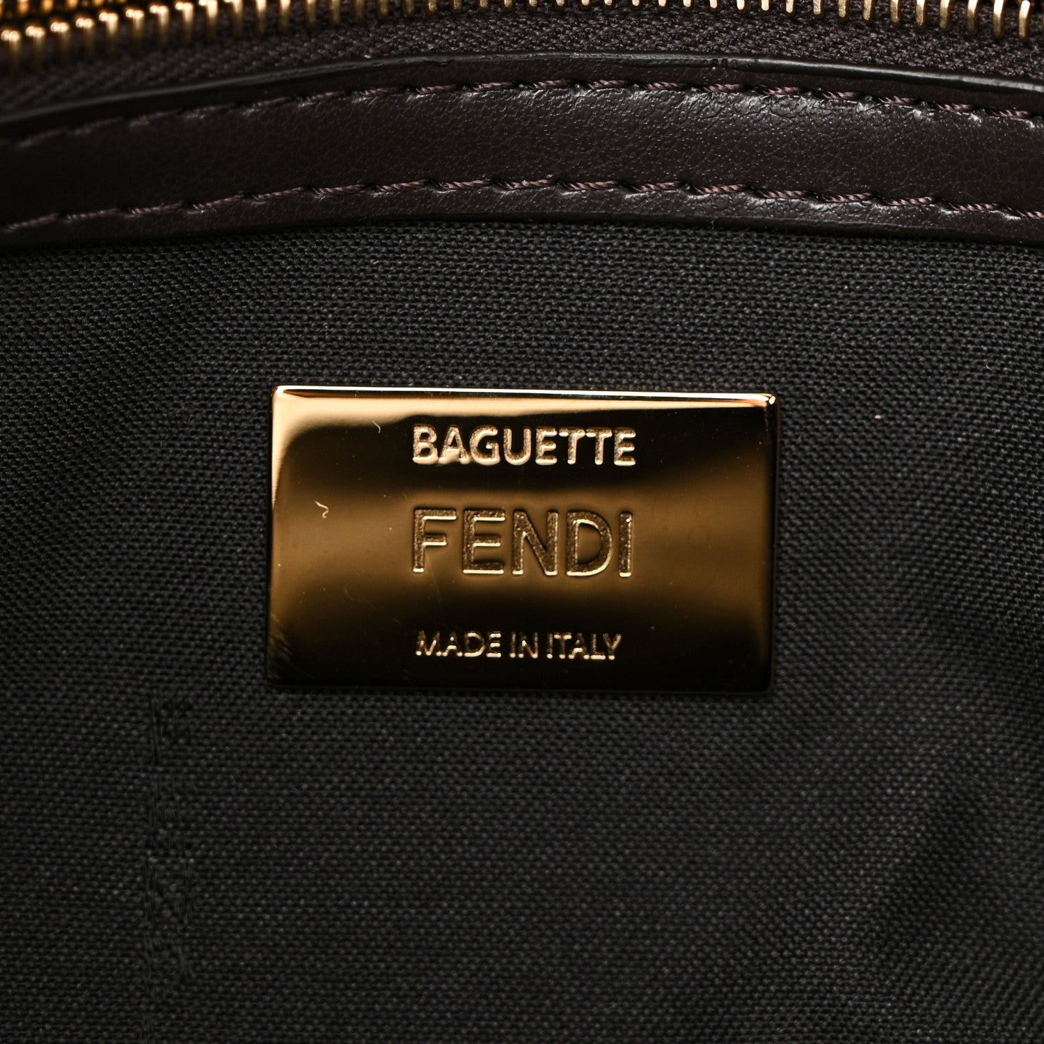 Fendi Fabric Jacquard FF 1974 Multipocket Baguette Tobacco Moro 6 of 9