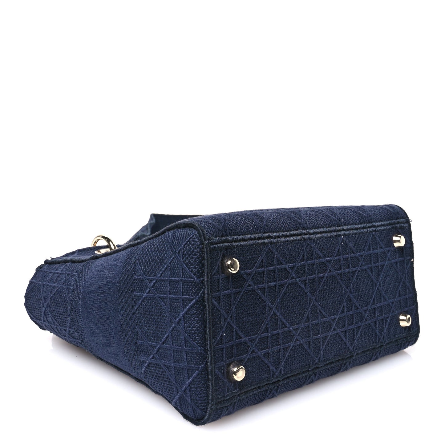 Canvas Embroidered Cannage Medium Lady D-Lite Navy