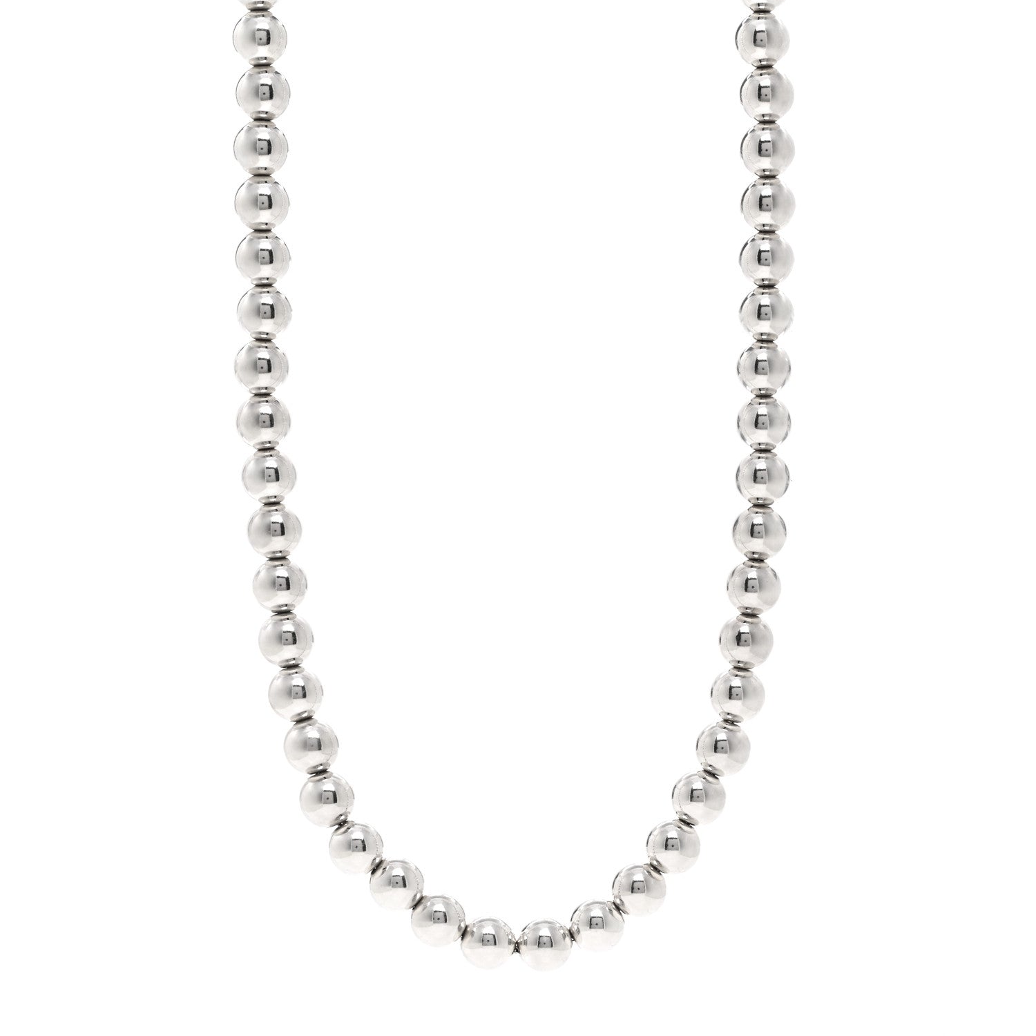Tiffany Sterling Silver 10mm Hardwear Ball Necklace 36" 1 of 4