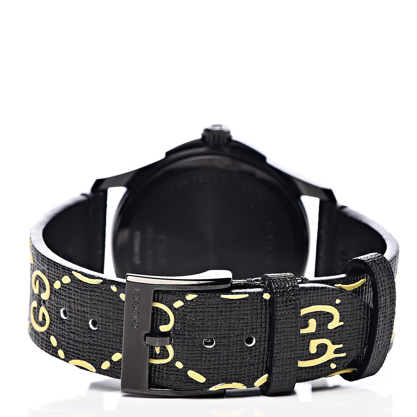 PVD Stainless Steel Canvas 38mm G-Timeless GucciGhost Quartz Watch Black