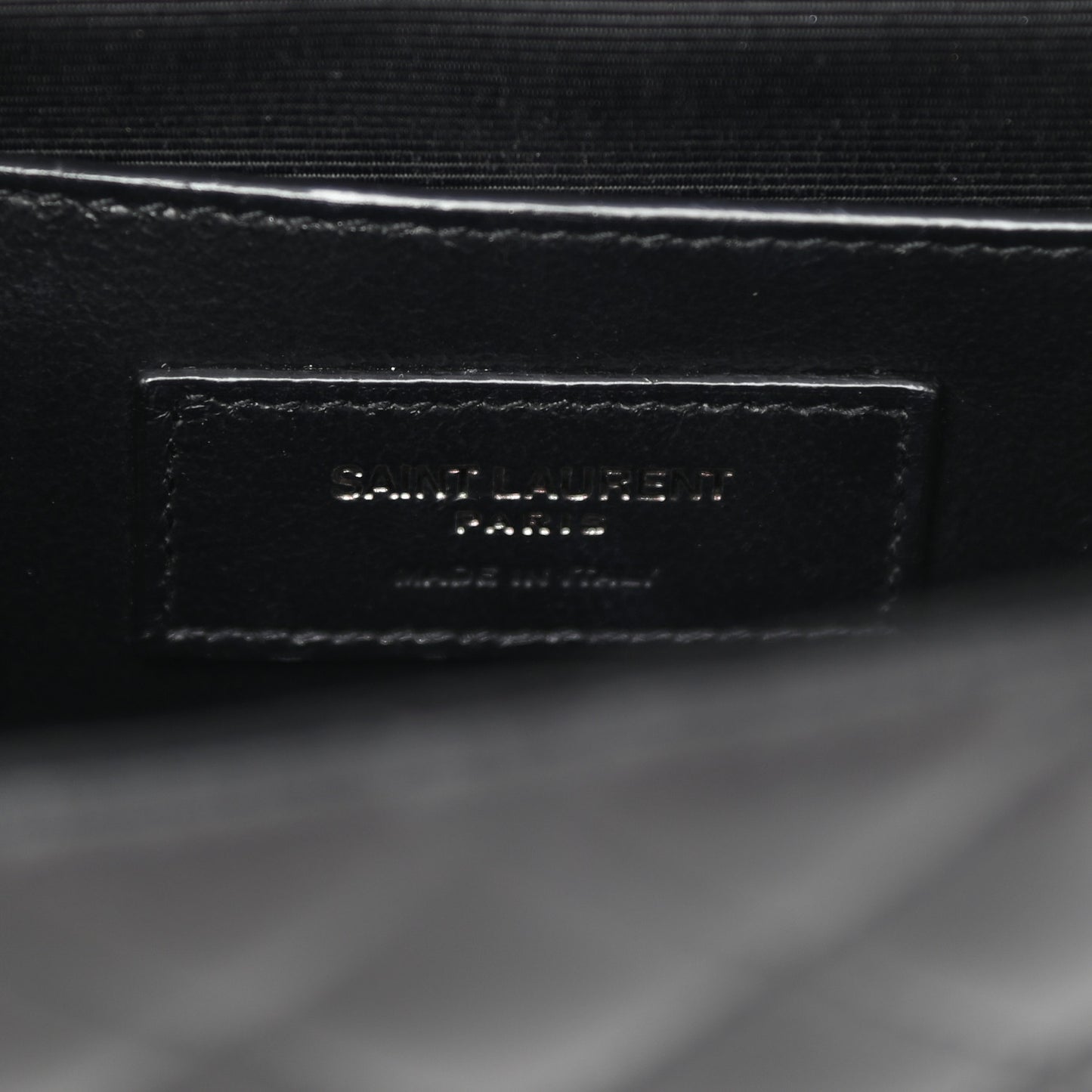 Grain De Poudre Textured Mixed Matelasse Triquilt Small Monogram Satchel Black