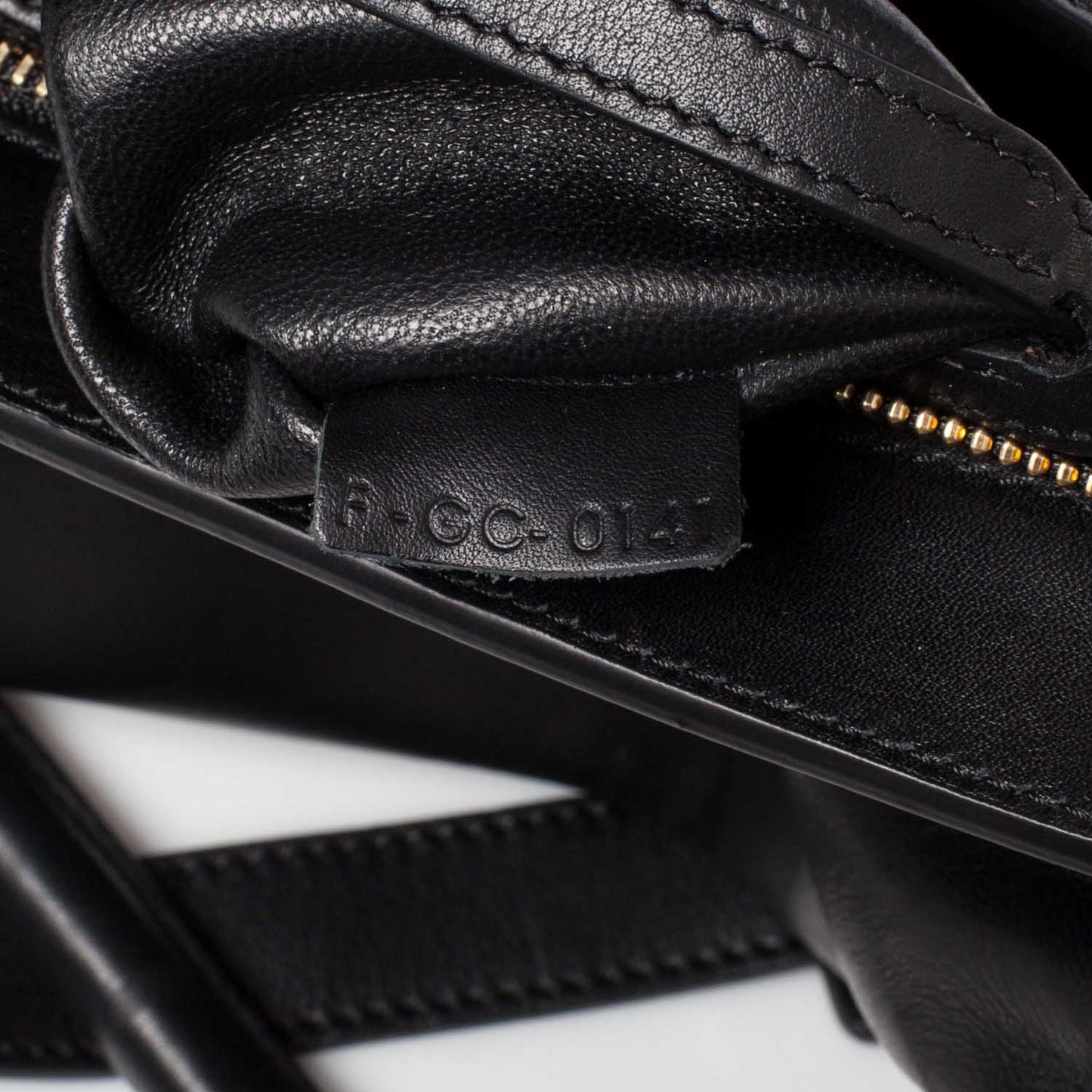Crocodile Embossed Trapeze Black