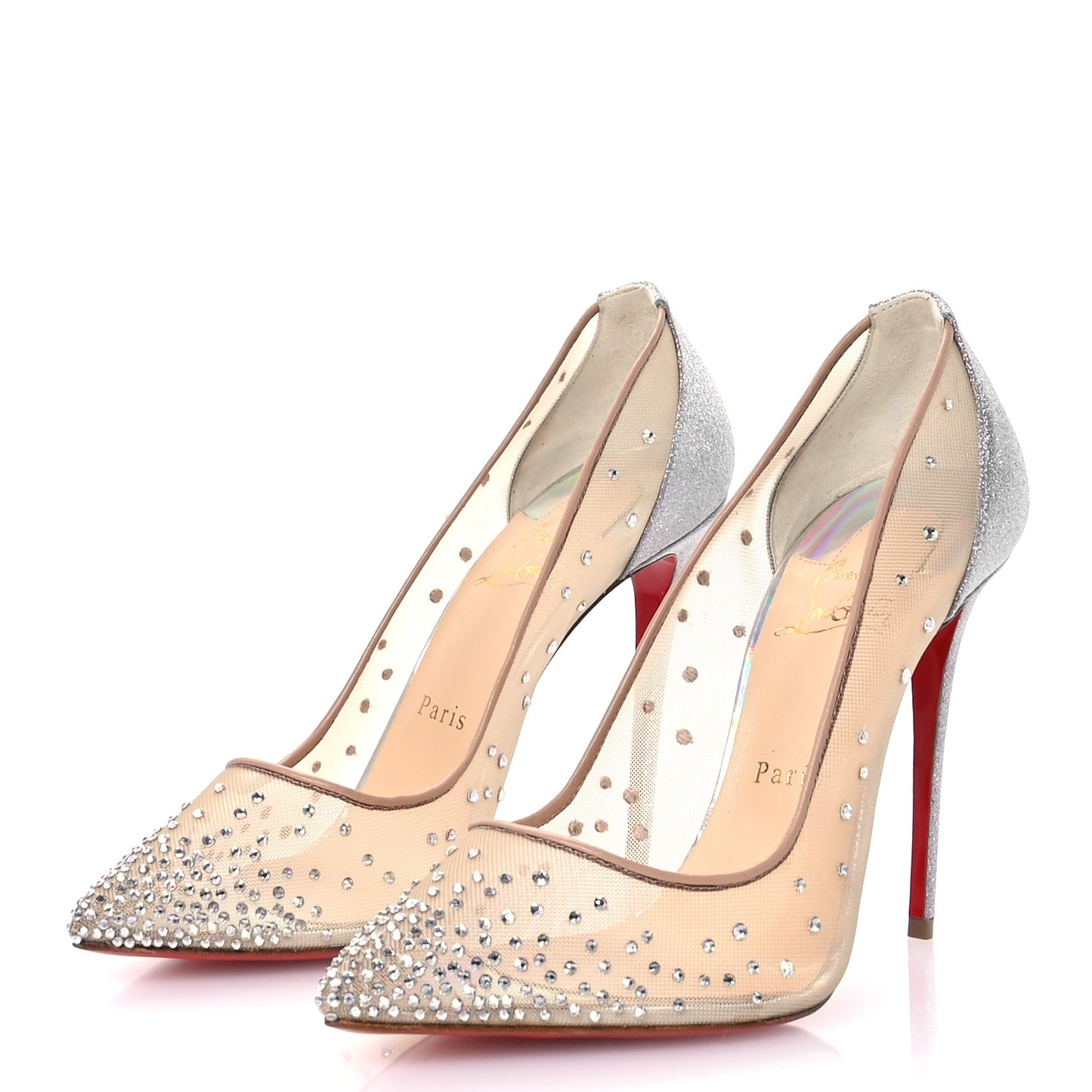 Rete Glitter Mini Specchio Strass Follies 100 Pumps 39.5 Version Jeans