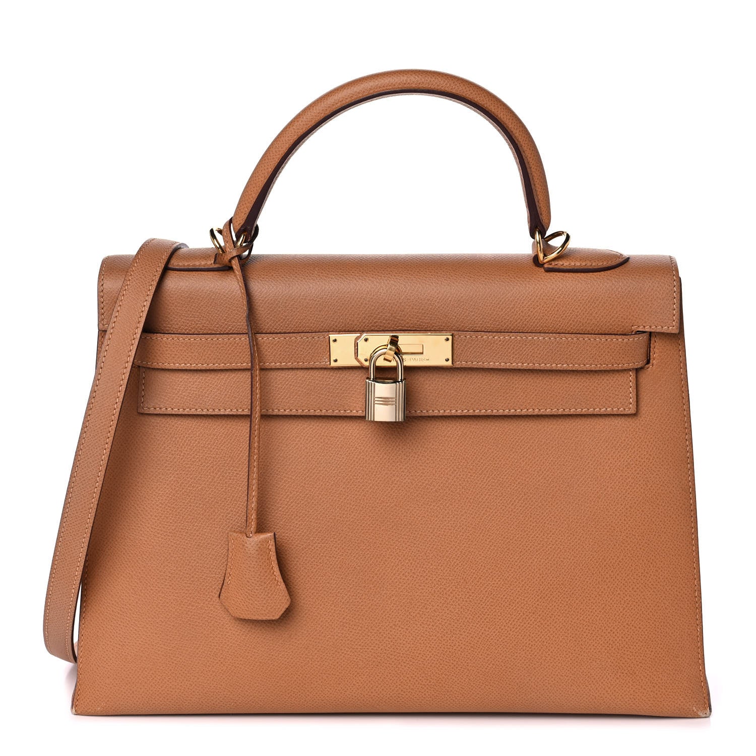 Hermes Epsom Kelly Sellier 32 Camel Tabac 1 of 23