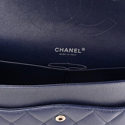 Chanel Caviar Quilted Jumbo Double Flap Navy Blue 5 of 11