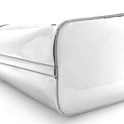 Alexander McQueen Metallic Faux Patent Large The Bow Bag Silver 8 of 9