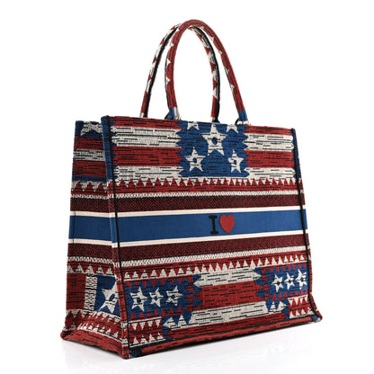Christian Dior Canvas Embroidered Large Exclusive US Book Tote Multicolor 3 of 12