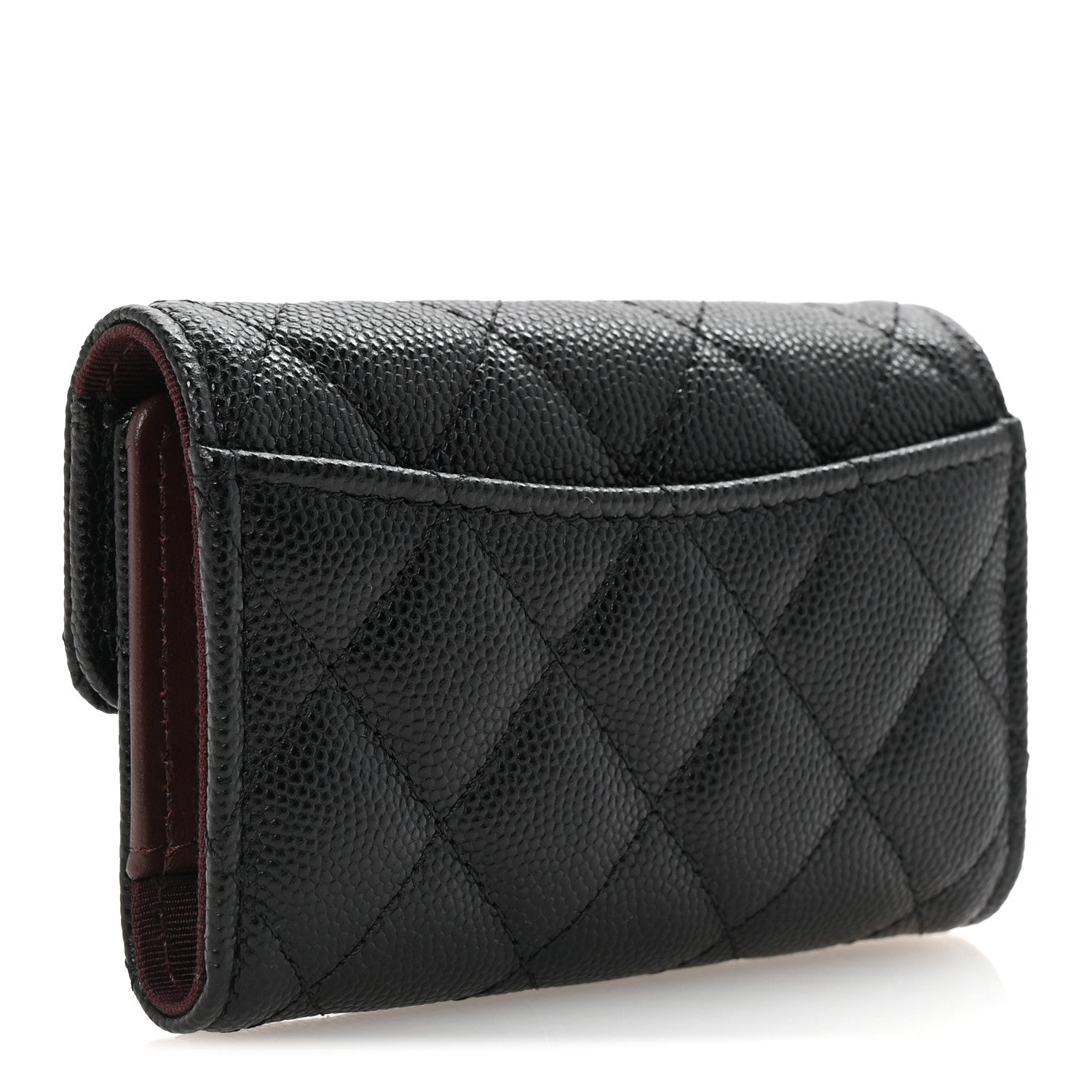 Chanel Caviar Quilted Classic 4 Key Holder Wallet Black 3 of 9