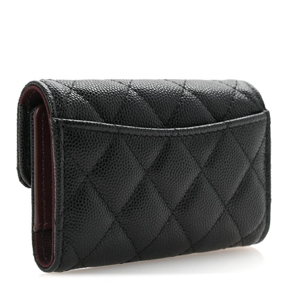 Chanel Caviar Quilted Classic 4 Key Holder Wallet Black 3 of 9