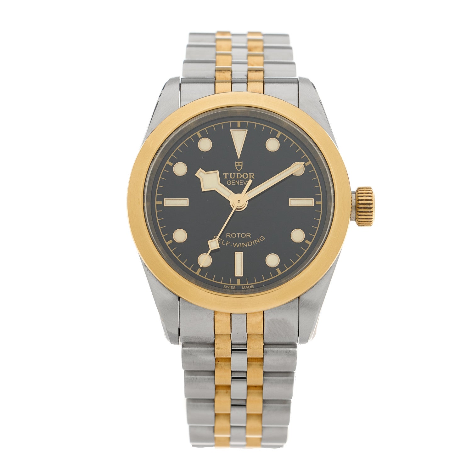 TUDOR Stainless Steel 18K Yellow Gold 32mm Black Bay Automatic Watch Black 79583 1 of 4