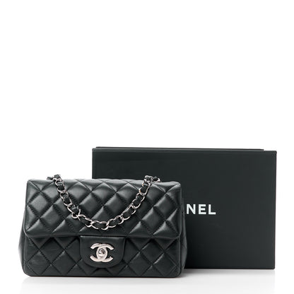 Chanel Lambskin Quilted Mini Rectangular Flap Black 13 of 13
