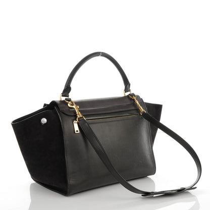 Celine Smooth Calfskin Suede Medium Trapeze Grey 3 of 10