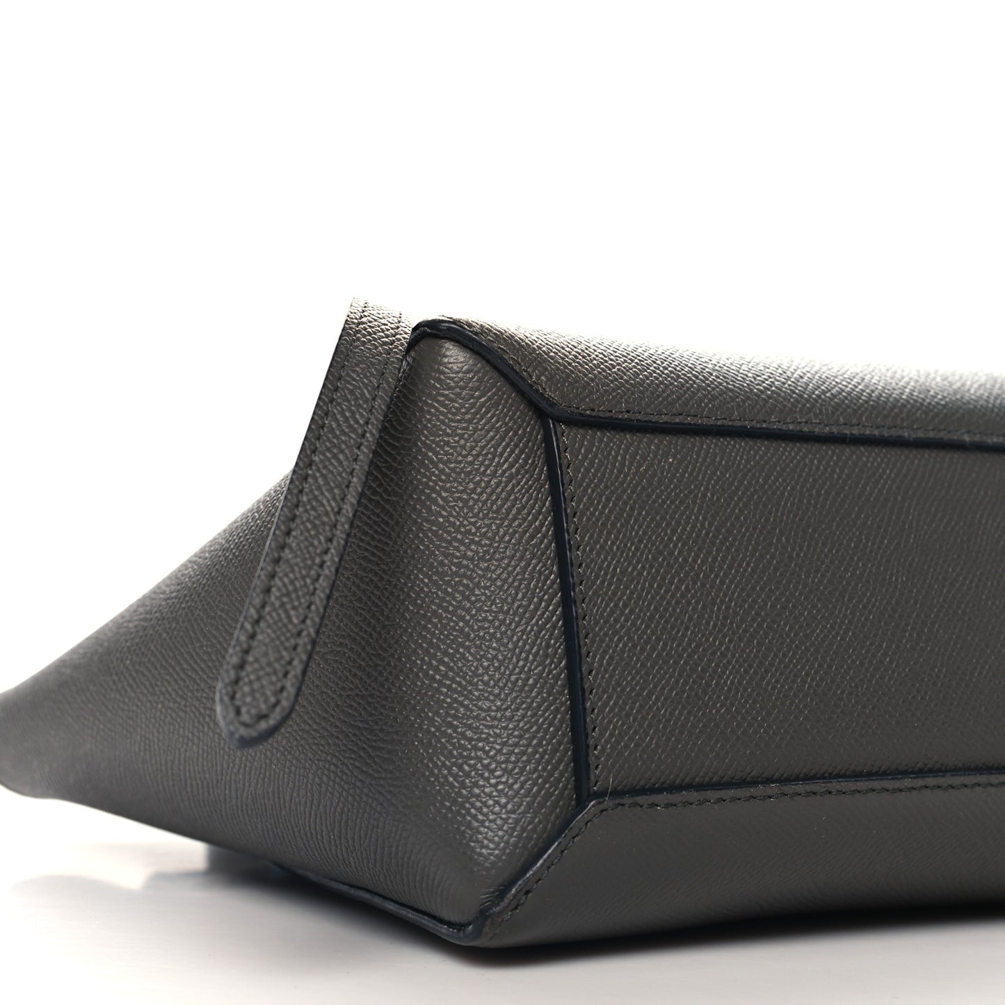 Grained Calfskin Nano Belt Bag Grey