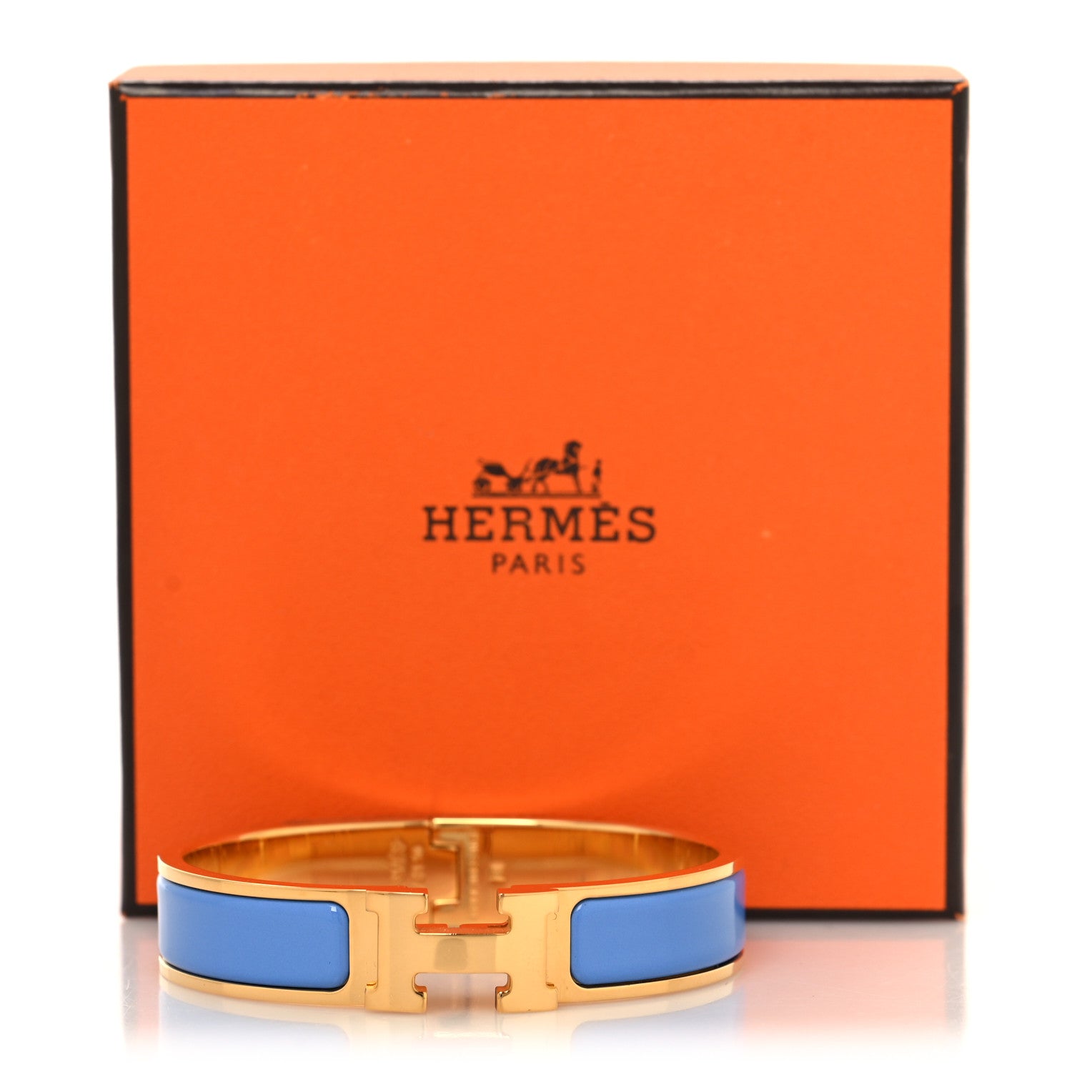 Hermes Enamel Narrow Clic Clac H Bracelet PM Bleu Cielo 5 of 5