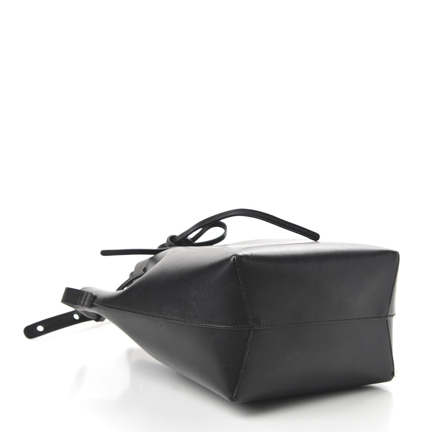 Calfskin Mini Bucket Bag Black Flamma