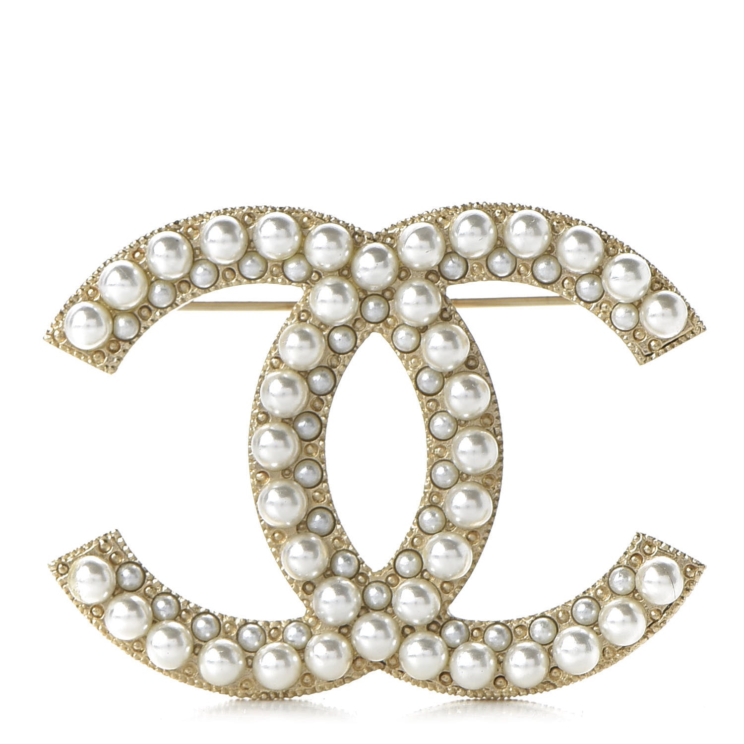 Chanel Pearl CC Brooch Gold 1 of 4