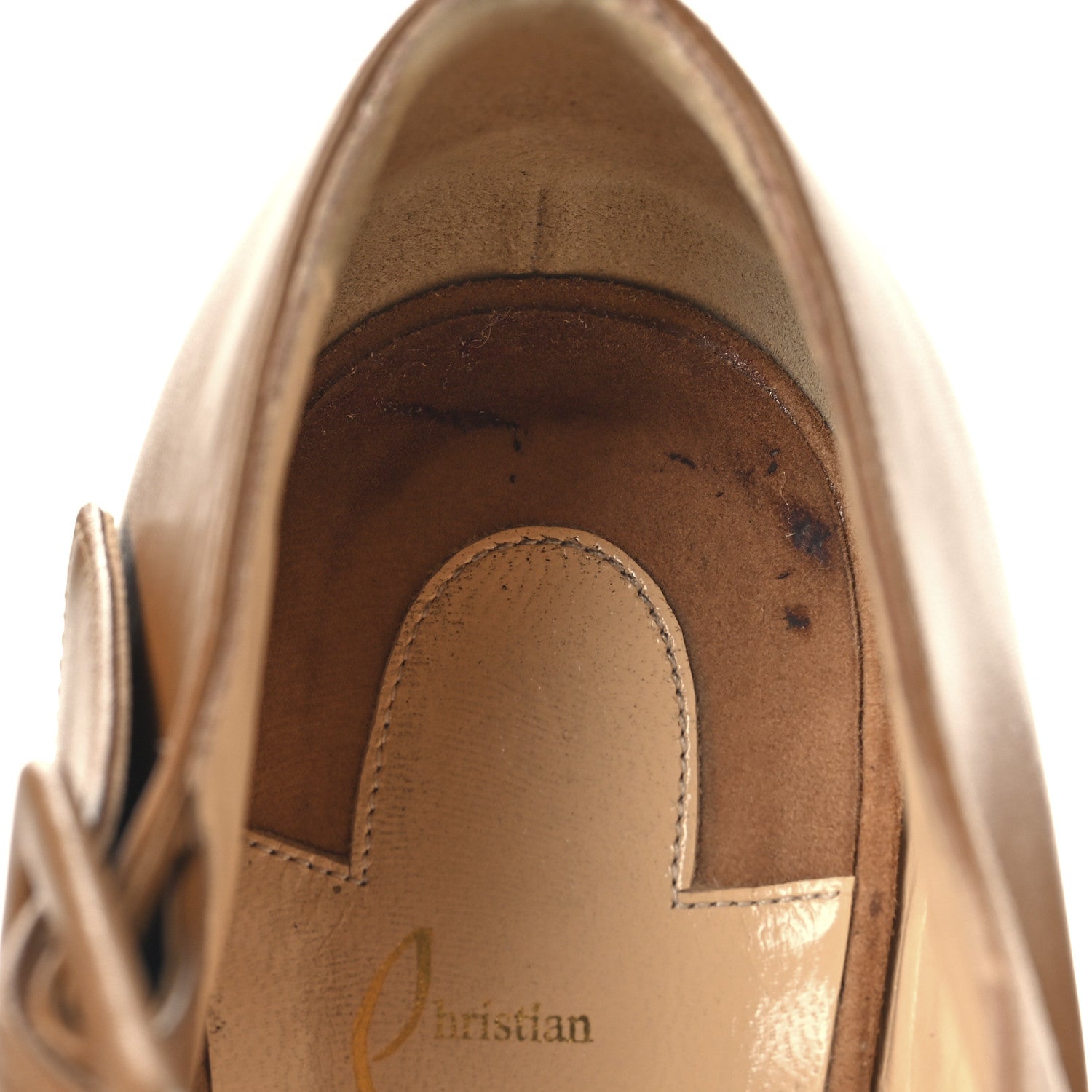 Christian Louboutin Calfskin Haute Retene 140 Platform Sandals 37.5 Noisette 9 of 10