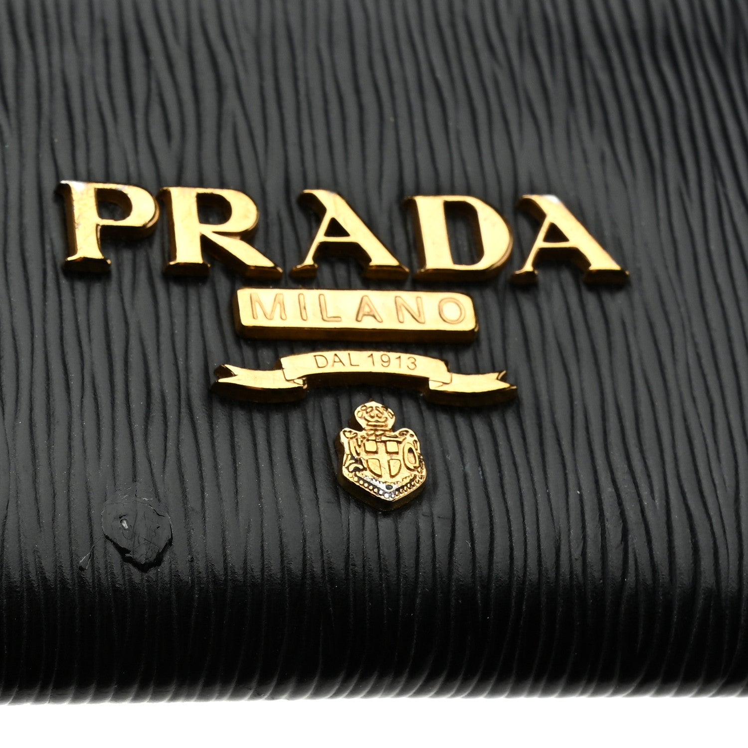 Prada Vitello Move Zip Top Card Holder Wallet Black 8 of 9