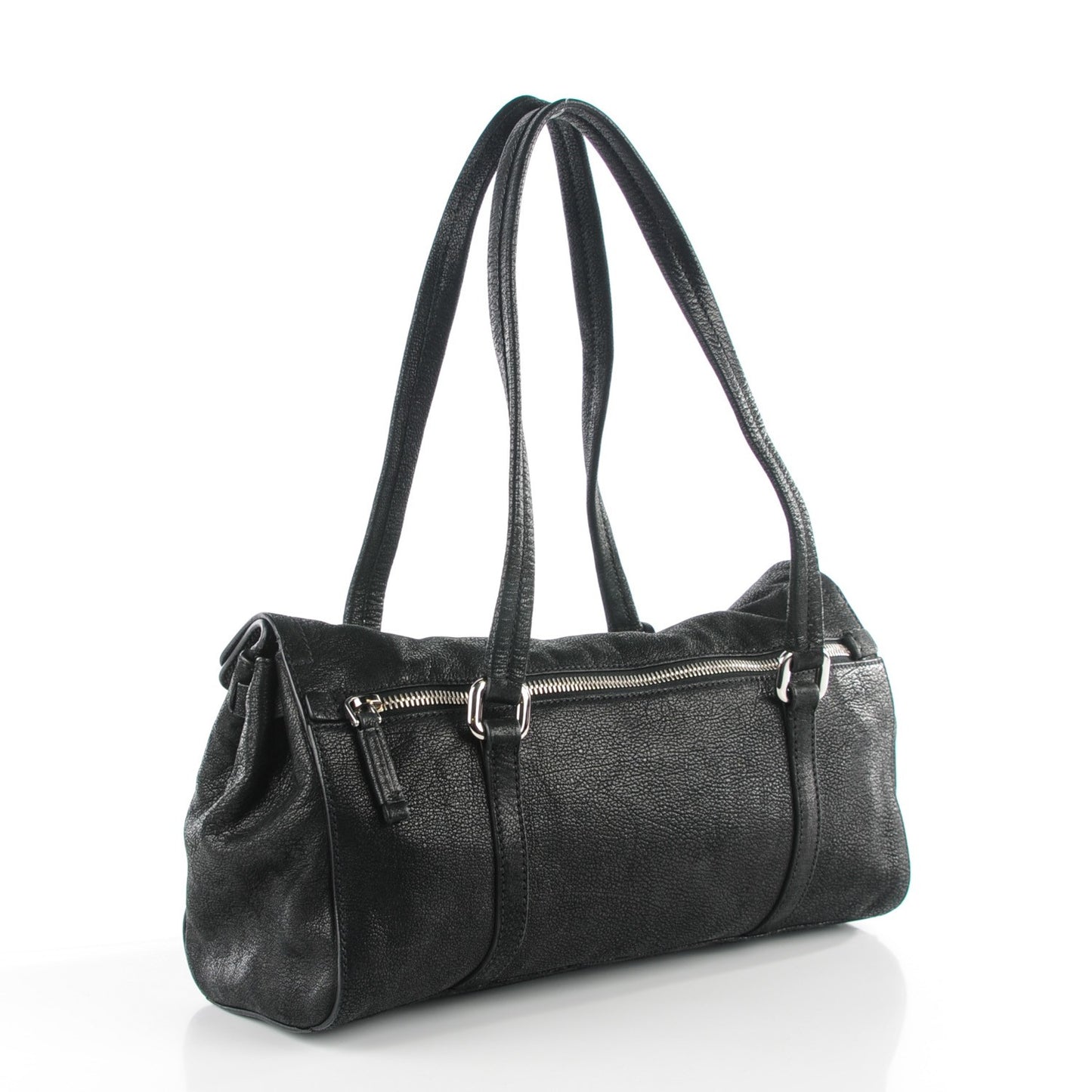 Cervo Antik Easy A Foldover Pushlock Satchel Nero Black