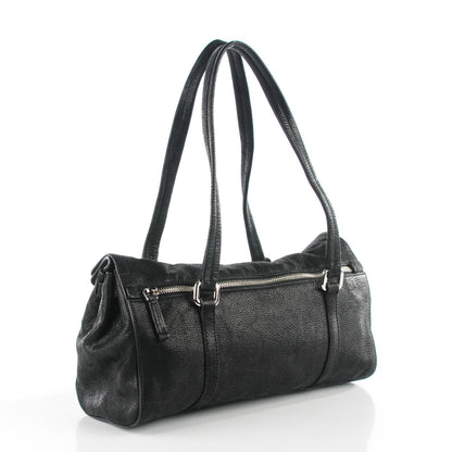 Prada Cervo Antik Easy A Foldover Pushlock Satchel Nero Black 4 of 10