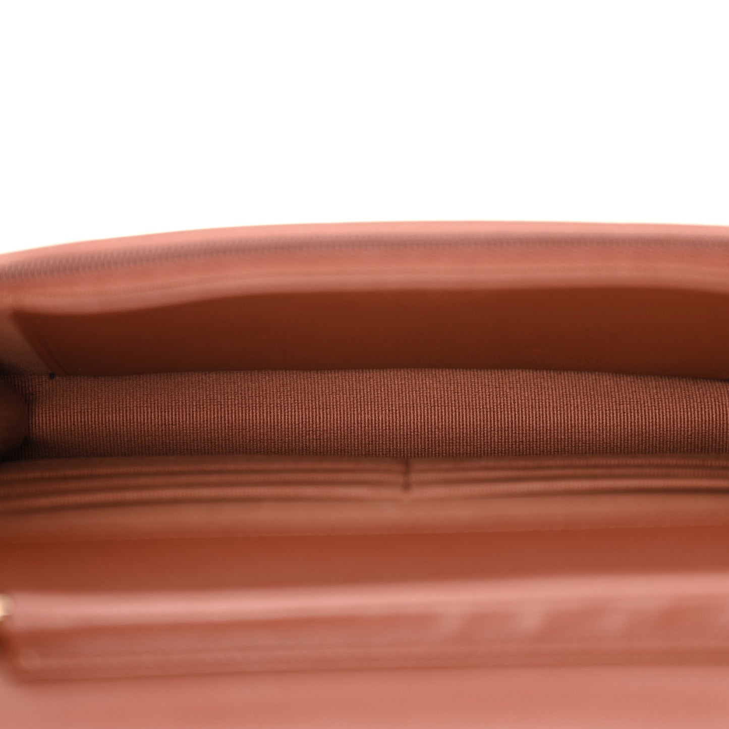Lambskin Quilted Wallet On Chain WOC Brown