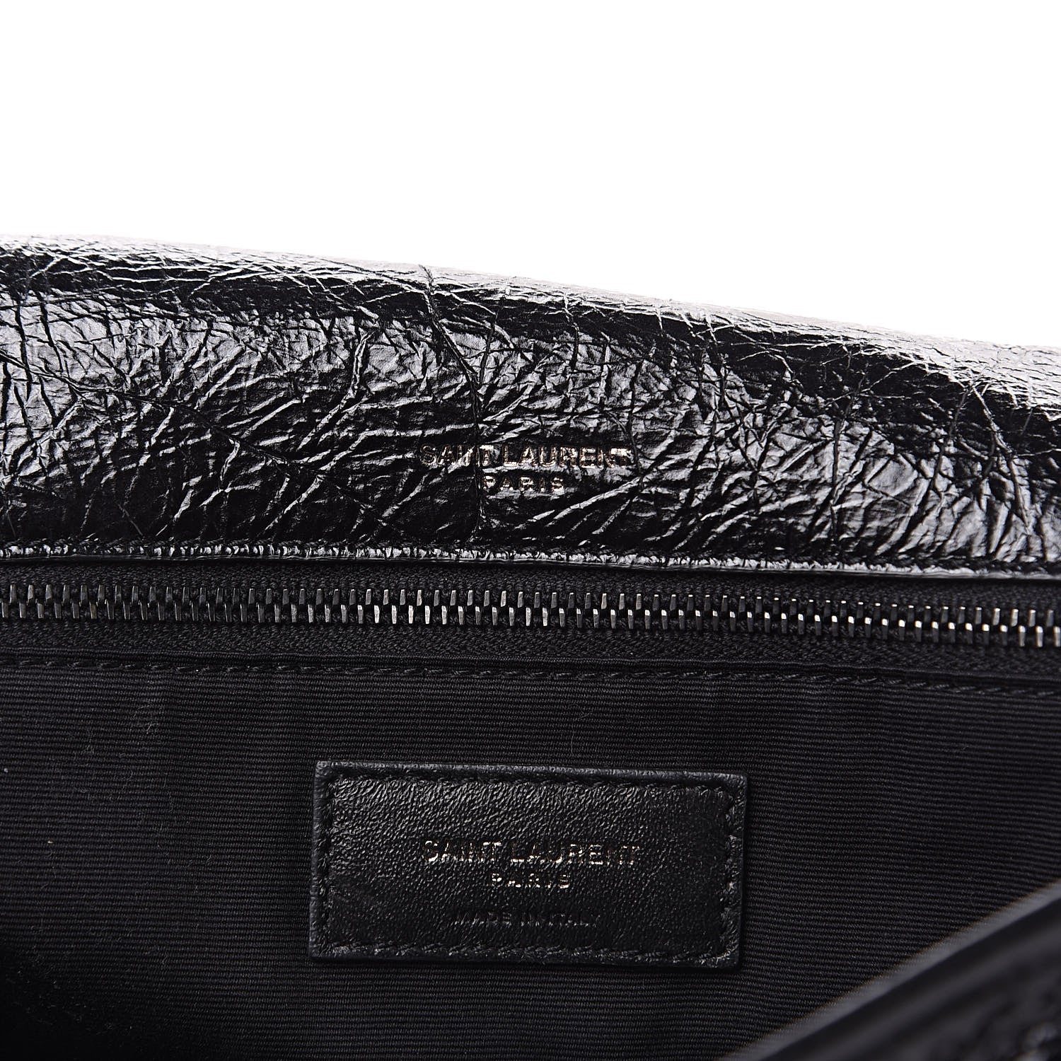 Saint Laurent Crinkled Calfskin Matelasse Monogram Medium Niki Chain Satchel Black 7 of 10