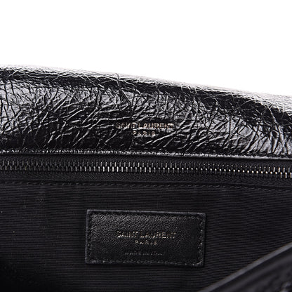 Saint Laurent Crinkled Calfskin Matelasse Monogram Medium Niki Chain Satchel Black 7 of 10