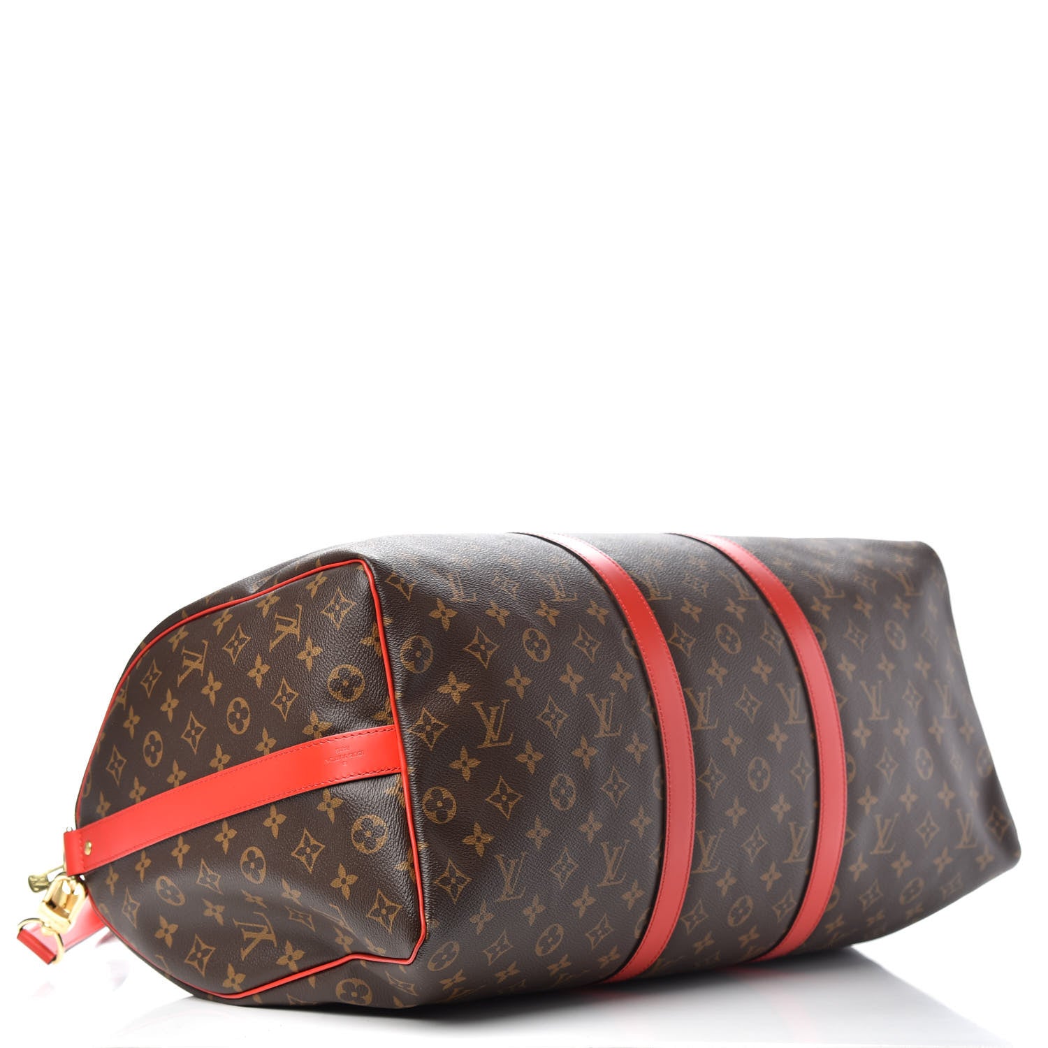 Louis Vuitton Calfskin Monogram Keepall Bandouliere 50 Coquelicot 3 of 8