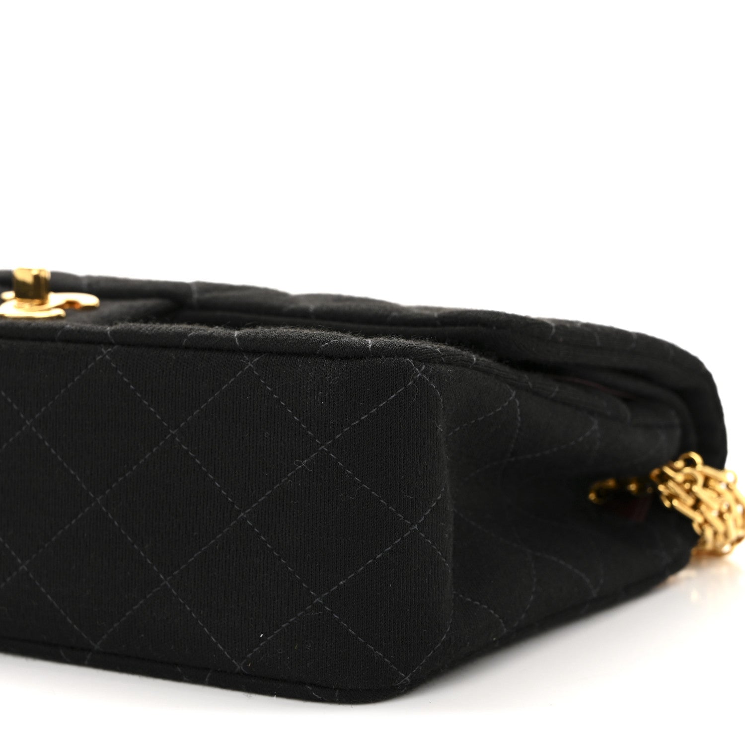 Chanel Jersey Quilted Medium Double Flap Black 11 of 13