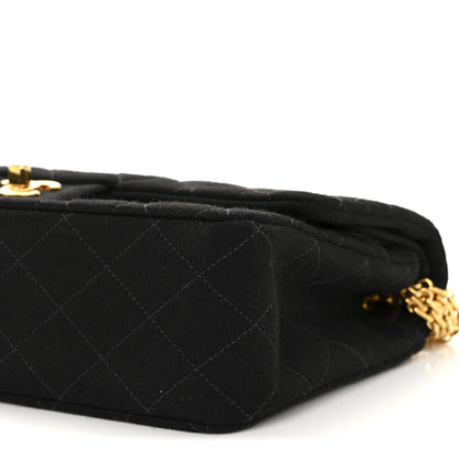 Chanel Jersey Quilted Medium Double Flap Black 11 of 13
