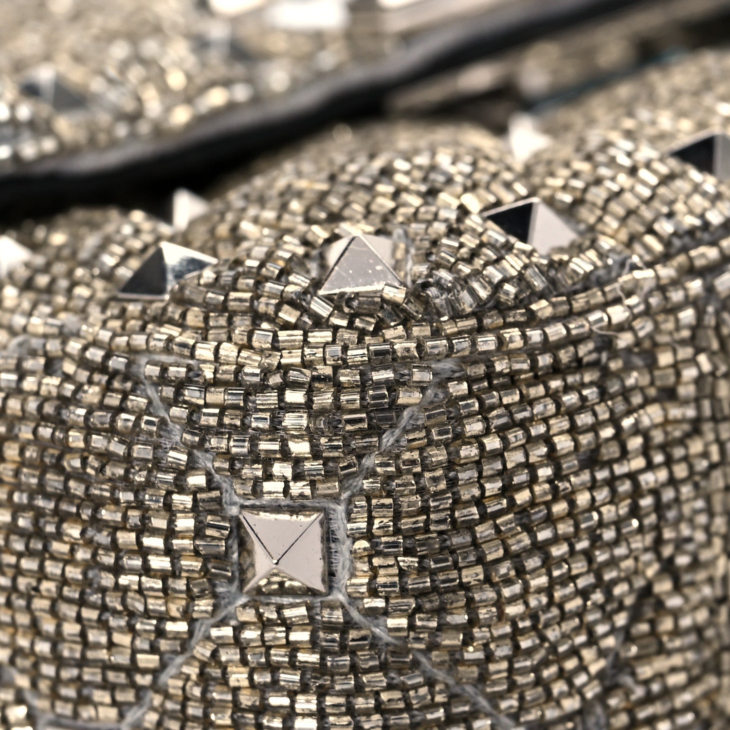Valentino Garavani Beaded Micro Rockstud Spike It Shoulder Bag Silver 5 of 14