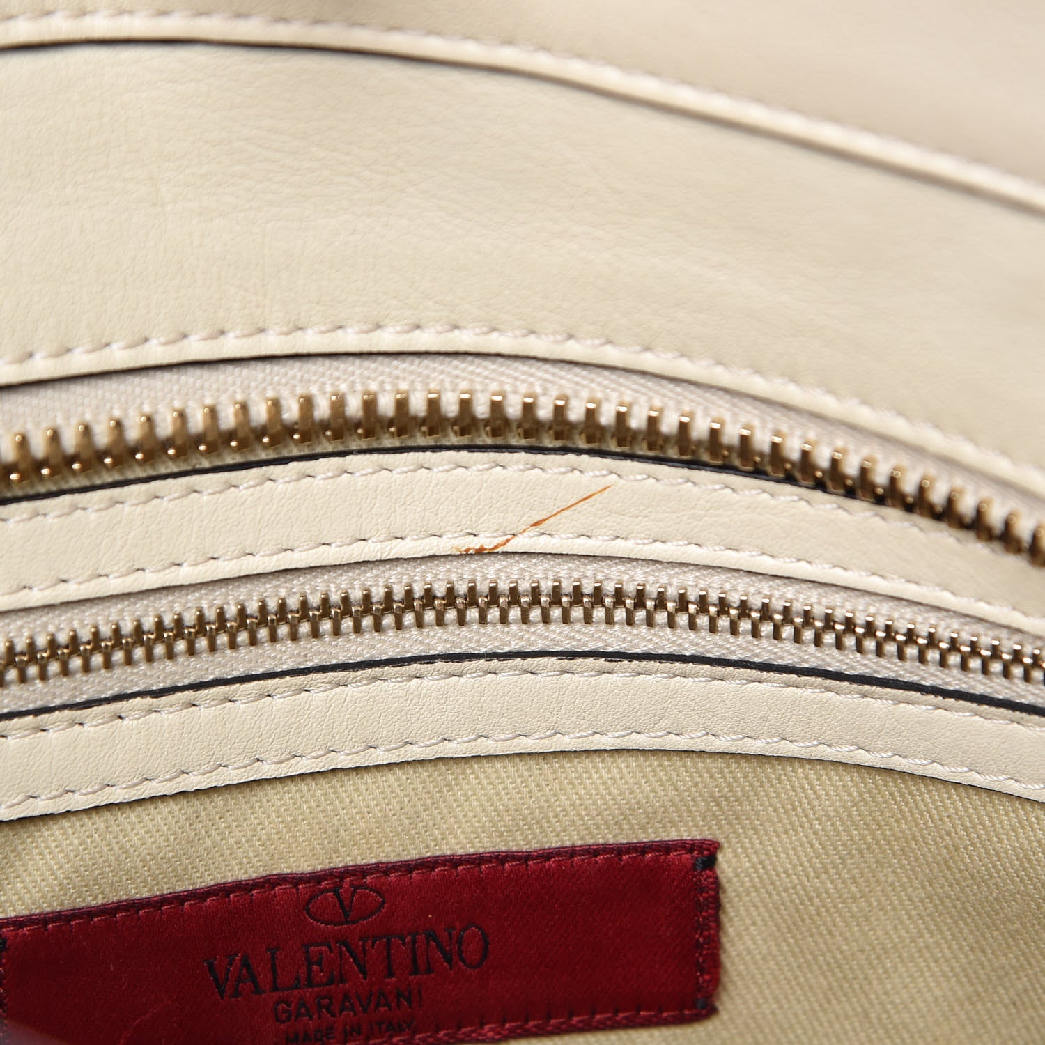 Valentino Garavani Vitello Rockstud Double Handle Tote Ivory 8 of 14