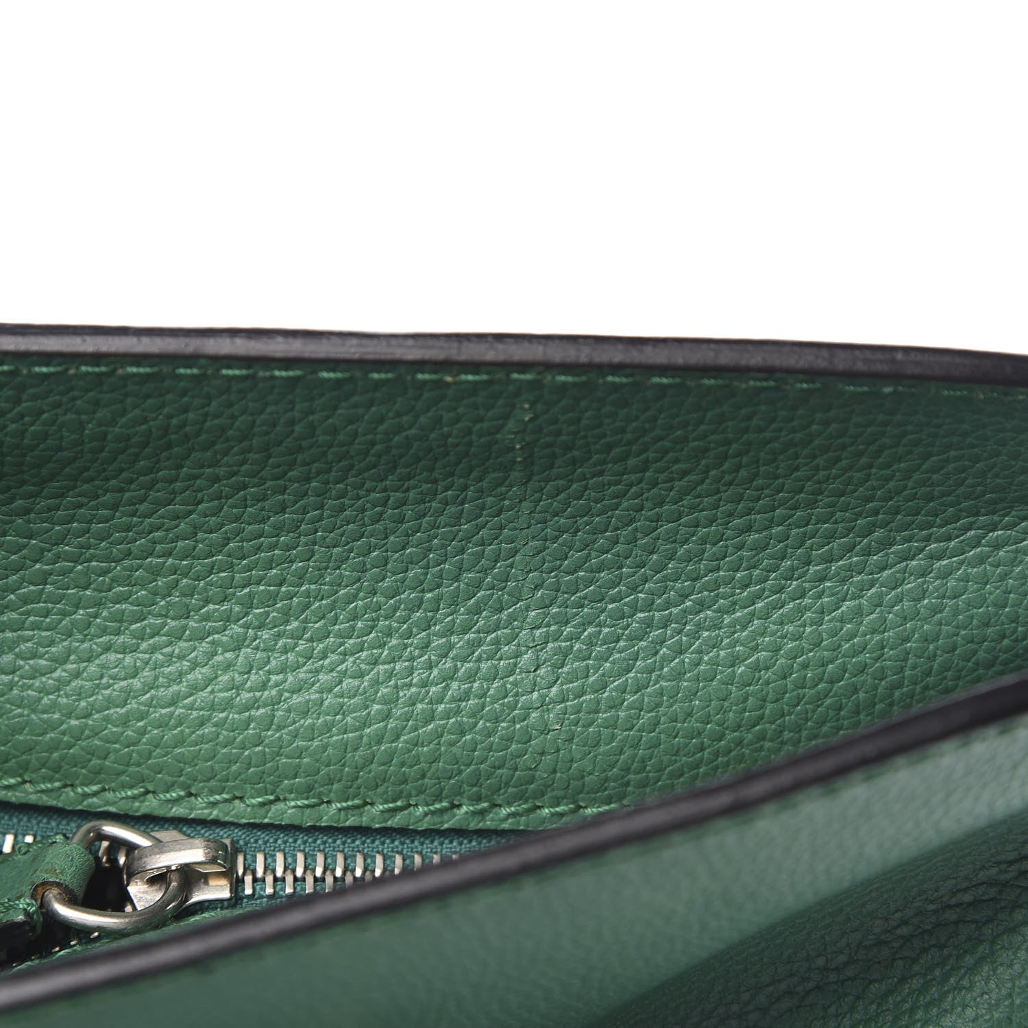Alexander McQueen Pebbled Calfskin Large Skull Padlock Zip Around Tote Emerald 11 of 11