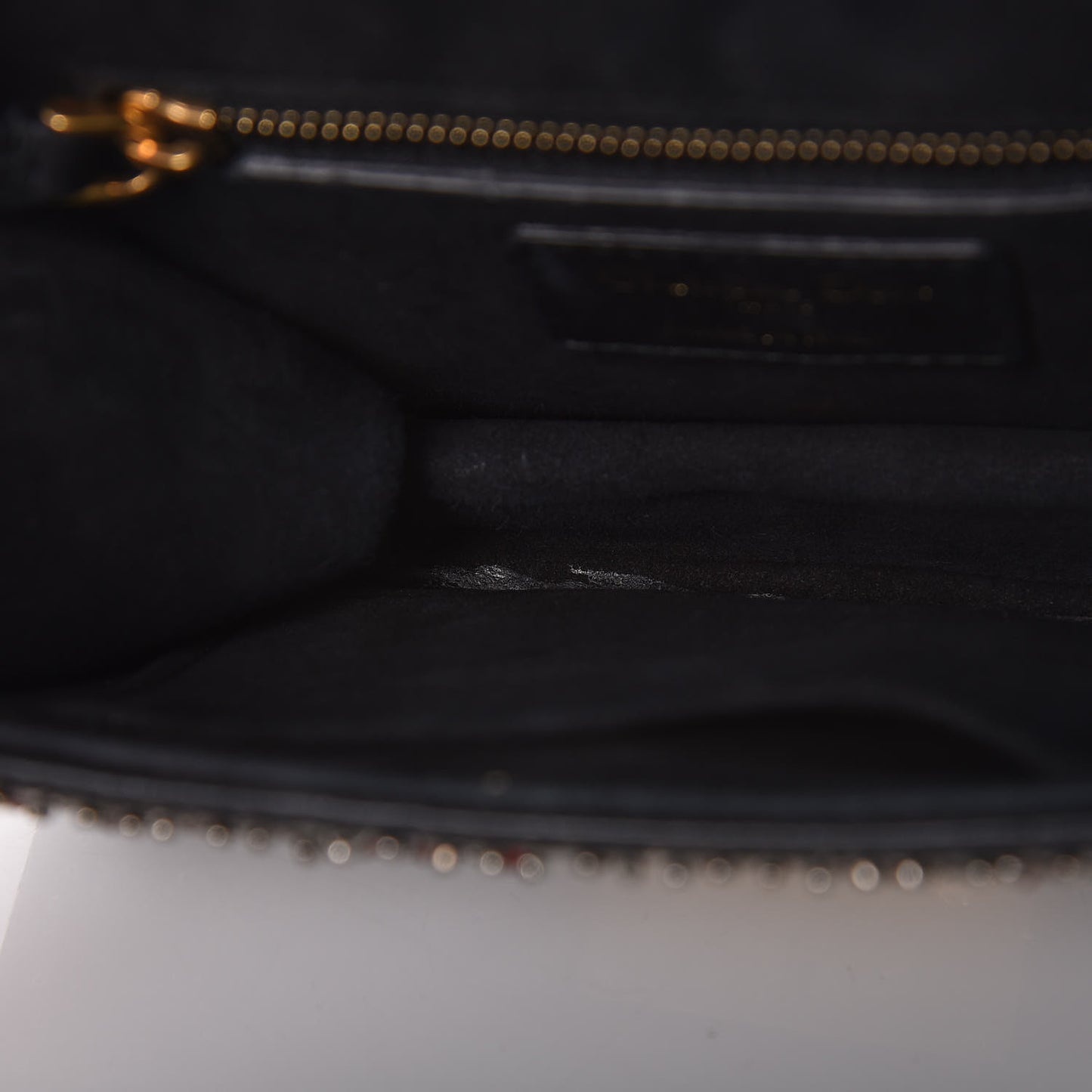 Calfskin Beaded Mini Dioraddict Flap Bag Black