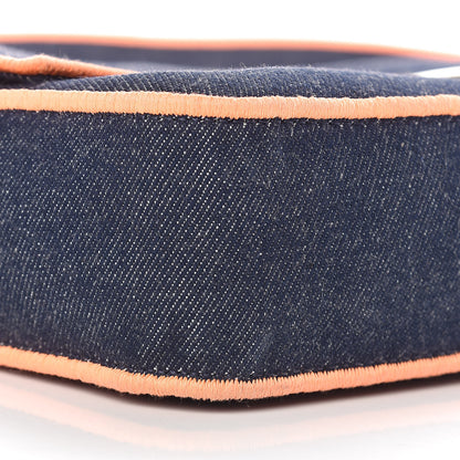Fendi Denim Large Baguette Blue Arancio Fluo 9 of 15