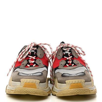 Balenciaga Mesh Nubuck Mens Triple S Sneakers 45 Bleu Gris Rouge 2 of 10