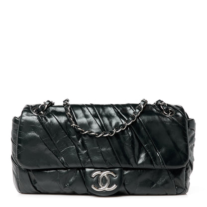 Chanel Glazed Calfskin Twisted Medium Flap Black 1 of 10