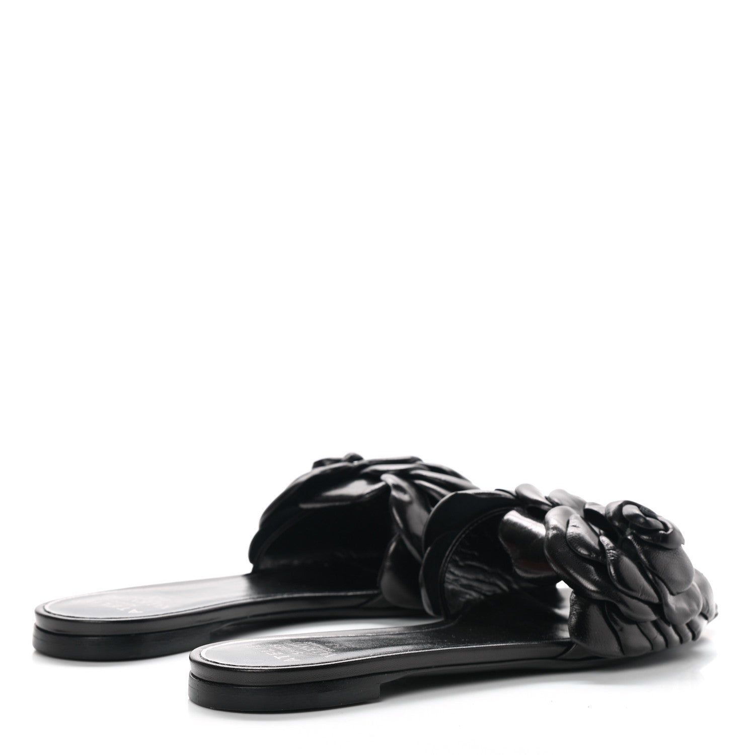 Valentino Garavani Nappa Atelier 03 Rose Edition Slide Sandals 38 Black 4 of 10