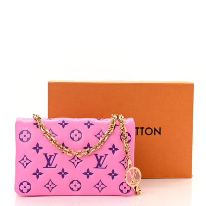 Louis Vuitton Lambskin Embossed Monogram Vuittamins Pochette Coussin Rose Violet 10 of 10