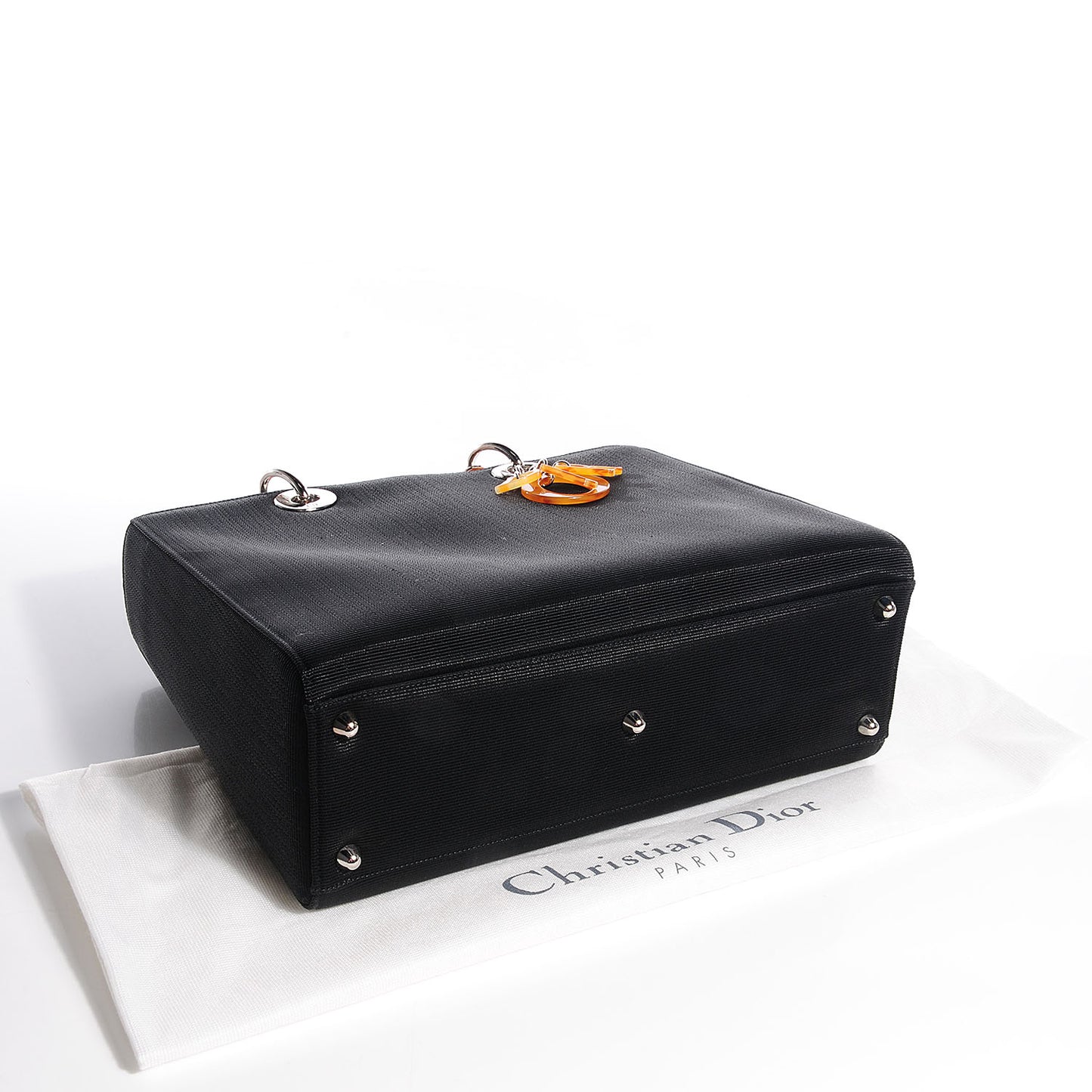 Canvas Large Lady Dior Dark Brown